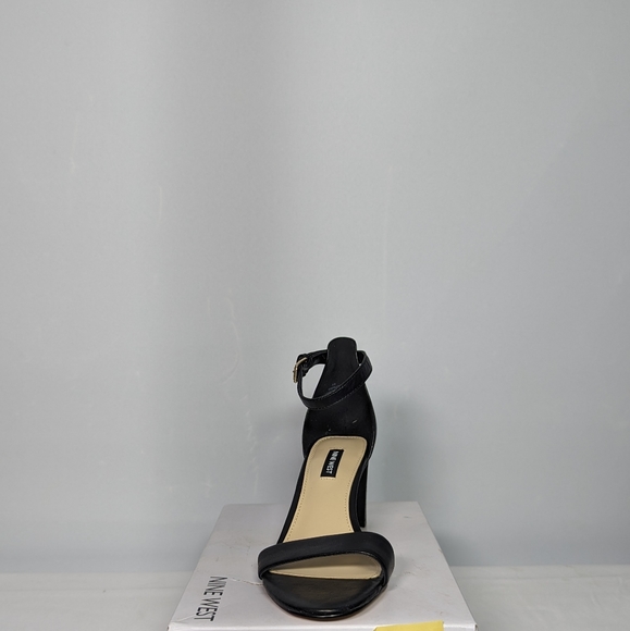 NEW Nine West Womens Leather Pruce Block Heel Sandal Black Nappa Sz 8 black - Picture 4 of 4